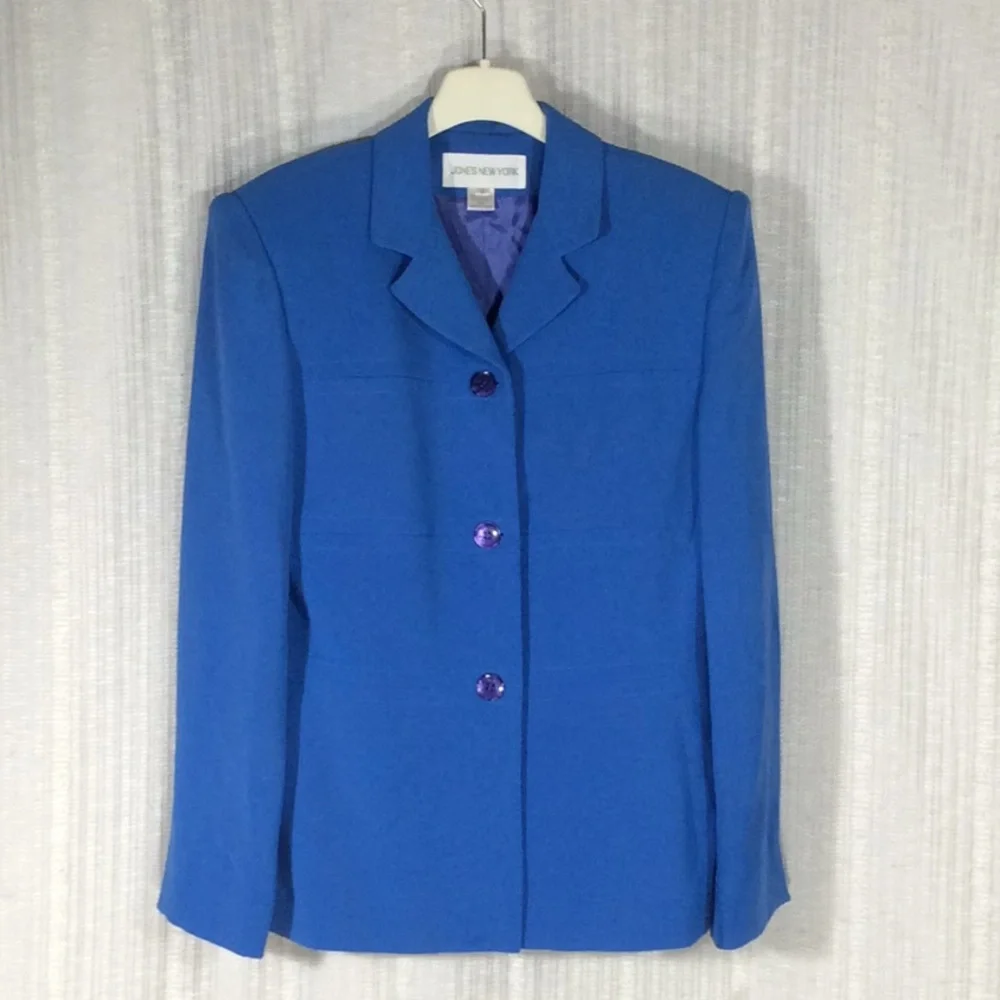 100% Silk Jones New York Jacket-Size 8